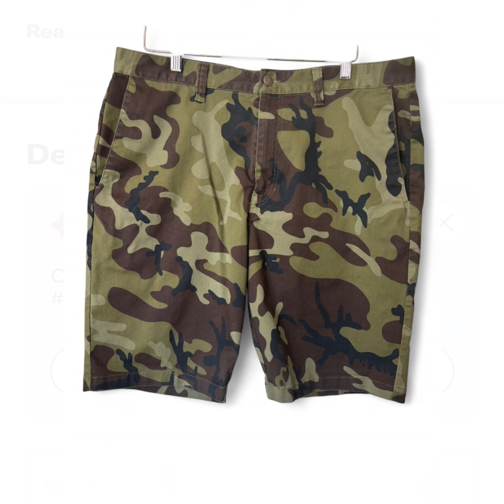 Volcom Green and Brown Cargo Shorts